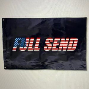 Authentic USA Nelk Full Send Flag Black America 4th of July College Party NEW